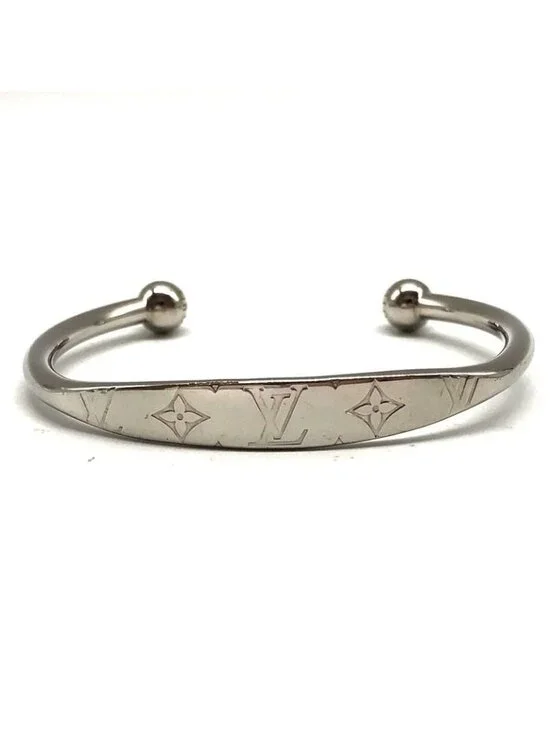 Louis Vuitton Jonk Monogram Bangle Bracelet Accessory Silver - Picture 2 of 10